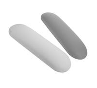 NIYANGLE 2pcs Portable Manicure Hand Pillow with Stable Flat Base Non-slip Nail Art Cushion for Precise Polish Application Lightweight Detachable Hand Rest in White and Gray for Mobile