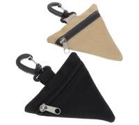 NIYANGLE 2pcs Portable Tactical Hanging Bags Made of Sturdy Non-woven Fabrics for Organizing Picnic Little Items, Beige Storage Pouches for Outdoor Camping and Hiking