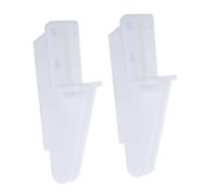 NIYANGLE 2pcs Reinforced Screen Door Closer Jamb Bracket Replacement Part in White Plastic Material Size 11x4.2x3.8cm Designed for Wind Protection and Reinforcement on Screen Door Closers