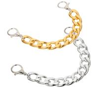 NIYANGLE 2pcs Removable Aluminum Shoe Chain for Sandals and Clogs, Easy to Install and Simple to Operate Decorative Shoe Charms for Suitable for Work and Parties