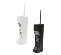 NIYANGLE 2pcs Retro Brick Phone Ornaments Vintage Iron Old Telephone Prop for Farmhouse Style Decor Photography Scenes