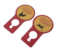 NIYANGLE 2pcs Reusable PVC Emergency Pet Door Hanger Sign for Indoor Use Visible Rescue Alert for Cats and Dogs Easy to Hang Doors Handles Knobs in Home Dorm Office Vibrant Safety Warning