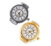 NIYANGLE 2Pcs Ring Watch for Men and Women Casual Finger Ring Watches with Numeral Dial Design Stylish and Durable for Various Occasions Great Present for Any Celebration
