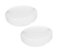 NIYANGLE 2pcs Round Flush Fitting Lamp Shades Plastic Ceiling Light Covers with Twistlock for LED Diffuser Replacement Compatible with Hallway Closet Kitchen Balcony Bedroom Fixtures
