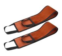 NIYANGLE 2pcs Self Tanning Applicator Back Wiping Belt with Brown Edges, Spa Tan Strip for Body Lotion Application and Massage, Tanning Supply Tool for Easy Back Care