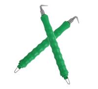 NIYANGLE 2Pcs Semi-Automatic Heavy Duty Rebar Tie Tool with Soft Rubber Grip Handle Easy Wire Twisting for Secure and Fast Pull Tie Wire Construction Sites Green