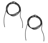 NIYANGLE 2pcs Shielded Silicone Cable for Electric Guitar Wiring Pre-tinned Wire Guitar Cord for Musical Instrument Repair and Pickup Wiring Kit Black