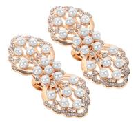 NIYANGLE 2pcs Shoe Decorations Clip on Shoe Embellishments Fashionable Zinc Alloy Adds A Glamorous Touch Enhancing The Glamour for Women Special Occasions Simple Shape 64 * 27mm