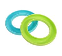 NIYANGLE 2pcs Silicone Bobbin Holder Circle Storage Rings for Sewing Machine Thread Organizer Bobbin Box in Apple Green and Light Blue for Sewing Enthusiasts