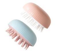 NIYANGLE 2pcs Silicone Head Massage Brush for Scalp Stimulation and Hair Growth Scrubber with Breathable Design Portable Scalp Massager Comb for Relaxation and Dead Skin Removal