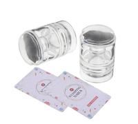 NIYANGLE 2pcs Silicone Nail Stamping Kit Jelly Stamper French Tip Art Nail Printing Steel Plate Manicure Supplies for Home Salon Use