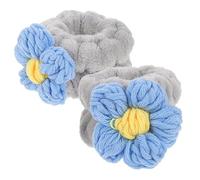 NIYANGLE 2pcs Skin-friendly Wash Bands Face Wash Wristbands Adorable Flowers for Ladies