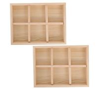 NIYANGLE 2pcs Small Wooden Serving Trays Beige Multi-Purpose Snack Platters Sturdy Construction for Kitchen and Gatherings, Elegant Craftsmanship and Versatile Design