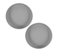 NIYANGLE 2pcs Spill Dinner Plate Lip Edge for Elderly Adults Suction Plate Silicone Scoop Dish