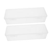 NIYANGLE 2pcs Stackable Fridge Food Storage Boxes with Lids Airtight Sealing Containers for Bread Noodles Fruit Vegetable Preservation Large Capacity and Space-saving Design