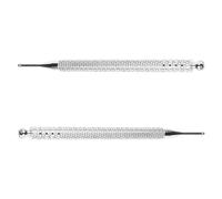 NIYANGLE 2pcs Stainless Steel Ear Point Massage Probe Ear Acupuncture Pen Auricular Reflexology Tool for Relief and Acupressure Therapy