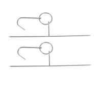 NIYANGLE 2pcs Stainless Steel Practical Grill Hooks for Holding Sausages and Beef, Rust-Proof BBQ Meat Hanging Hooks, Sturdy and Convenient for Barbecue and Kitchen Use
