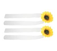 NIYANGLE 2pcs Sunflower Curtain Tiebacks Rope Holdbacks for Window Drapery Flower Curtain Rope Strap for Bedroom Living No Drill Farmhouse Style Tie Backs
