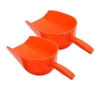 NIYANGLE 2pcs Thickened Plastic Feed Scoop Large Poultry Food Shovel for Livestock Farming, Sturdy Utility Scoop for Goose Horse Chicken Feeding in Farm and Home Use