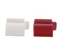 NIYANGLE 2Pcs Toothpaste Rolling Squeezer Dispenser Kit Easy Squeeze Bathroom Accessories for Precision Dispensing Red White Holder for Toothpaste and Creams