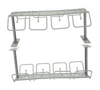 NIYANGLE 2pcs Under Desk Cable Tray Non-destructive Installation Desk Cord Organizer Basket for Power Strips and Data Cables Space-saving Wire Management Rack