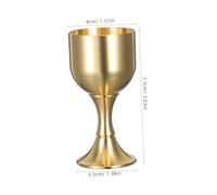 NIYANGLE 2Pcs Vintage Brass Goblet Highstemmed Chalice for Holy Communion and Wedding Rituals Ergonomic Design Copper Wine Cup Enhancing Ceremony Ambiance
