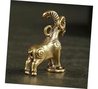 NIYANGLE 2pcs Vintage Brass Sheep Pendant Desktop Sheep Decor with Fine Craftsmanship Stylish Animal Ornament for Home Decoration and Giving