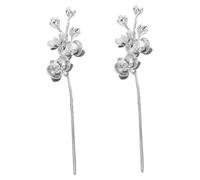 NIYANGLE 2pcs Vintage Chinese Flower Hair Sticks with Orchid Design Elegant Floral Hairpins for Hanfu Weddings Special Occasions Chic Modern Vintage Fusion