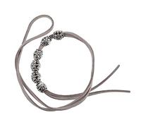 NIYANGLE 2Pcs Vintage Skull Bead Hair Rings DIY Hair Accessories for Halloween Parties Elegant Ponytail Holders for Festive Occasions