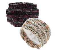 NIYANGLE 2pcs Warm Knitted Headband Knitting Hairband Woolen Yarn Ear and Forehead Cover Women Winter Fashion Headband for Different Occasions