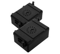 NIYANGLE 2pcs Waterproof Plastic Rc Car Receiver Box for Electronic Equipment Protection, Suitable for Simulation Climbing Car Models and Rc Vehicles, Sturdy Black Storage Case