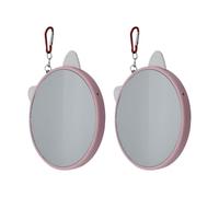 NIYANGLE 2pcs Wear-resistant Decorative Bird Mirror Hanging Parakeet Cage Accessory for African Grey Parrots Safe Material Easy Installation Gift and Cage Decoration