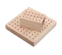NIYANGLE 2pcs Wooden Drill Bit Storage Holder 18-hole and 81-hole Organizers for Nail Drill Box, Desktop Display and Organized Storage, Suitable for Home Use