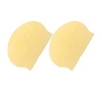 NIYANGLE 2pcs Yellow Latex Bald Caps for Adults, Stretchable Bald Scalp Cap Set for Halloween Makeup, Cosplay, Theatrical Performance, and Role Play