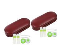 NIYANGLE 2sets Portable Eyeglass Case for Outdoor Use Double Lenses Holder Convenient Storage for Glasses and Contacts for Travel and Household Use