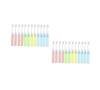 NIYANGLE 2sets Portable Foldable Toothbrushes for Travel Soft Bristles Random Colors for Camping and Outdoor Use Easy Teeth Cleaning Compact Design for Go Oral Care Random Color 12pcs*2
