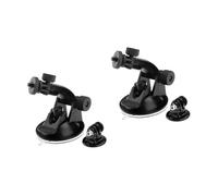 NIYANGLE 2sets Super Strong Suction Power Tripod Mount Adapter for Action Cameras Suction Cup Mount for Car Boat Windshield 2pcs*2