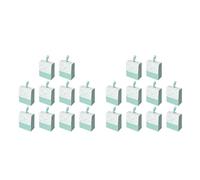 NIYANGLE 2sets Vintage Small Handbag Paper Box Mint Green Floral Folding Bags for Birthday Parties Candy Jewelry Present Packaging 10pcs*2
