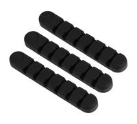 NIYANGLE 3 Pcs Silicone Cable Clips with Intense Adhesive Glue for Desktop Use, Practical Wire Organizers to Tidy and Manage Headphone and Data Cables Efficiently