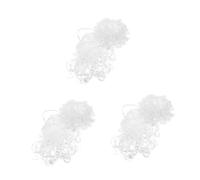 NIYANGLE 3 Sets Santa Claus Cosplay Kit with White Realistic Beard and Wig Set for Christmas Parties Masquerade and Cosplay Events Comfortable Skin-friendly Material Quick Setup