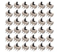 NIYANGLE 300pcs 3 Pin 2 Position Vertical Panel Mount Slide Toggle Switch with Bent Foot 4mm Stem Length Spdt Precision Mini Heavy Duty for Electronics and Breadboard Use