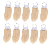 NIYANGLE 300pcs Remy Hair Testing Rings Human Hair Samples for Chart for Women Match Board