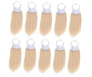 NIYANGLE 300pcs Remy Hair Testing Rings Human Hair Samples for Chart for Women Match Board