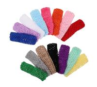 NIYANGLE 30pcs Crochet Headbands Colorful Knitted Elastic Hairbands with High Elasticity Wide Boho Headwraps for Women Festival Dress Up Accessories with Secure Slip-resistant Fit