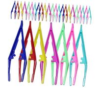 NIYANGLE 30Pcs Eyebrow Tweezers Portable PP Material Eyebrow Trimming Tool for Women and Men Easy Grip Durable Tweezers for Precise Brow Shaping and Facial Hair Removal
