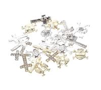 NIYANGLE 30Pcs Halloween Nail Charms Set Skull Cross Studs Nail Art Jewelry Decorations for Accessories