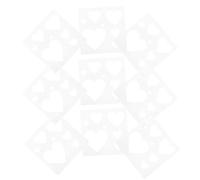 NIYANGLE 30Pcs Heart Shape Plastic Stencils Set, 10X10Cm Reusable and Washable Drawing Templates for DIY Painting Crafts, Valentine’S Party Decoration, Scrapbooking, and Love Art Projects