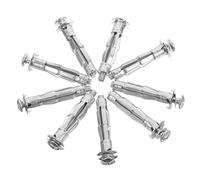 NIYANGLE 30pcs Heavy Duty Galvanized Steel Jack Nuts Kit Hollow Wall Anchors for Drywall Plasterboard Expansion Fixings Threaded Bolts for Board Partition Walls
