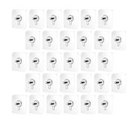 NIYANGLE 30pcs Self-Adhesive Hanging Screw Stickers with 6mm, 8mm, 10mm Screws, Nano Non-Marking Wall Hooks for Kitchen and Bathroom, Drill-Free Picture Frame Hangers for Home Organization