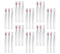 NIYANGLE 30pcs Silicone Lip Brushes Makeup Set with Cap for Gentle Application, Portable Lipstick Brush Applicator with Cover, for On-the-go Lip Makeup